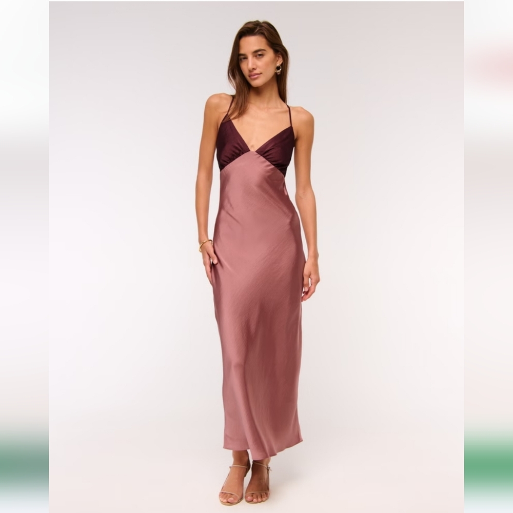 Abercrombie And Fitch Julia Slip Tie Back Maxi